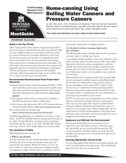 Home-canning Using Boiling Water Canners and Pressure Canners