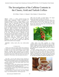 The Investigation of the Caffeine Contents in the Classic, Gold and