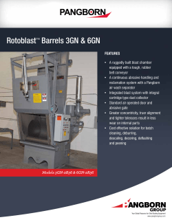 Barrel Blast Machines - Models 3GN and 6GN