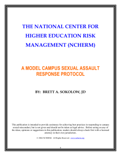 A Model Campus Sexual Assault Response Protocol