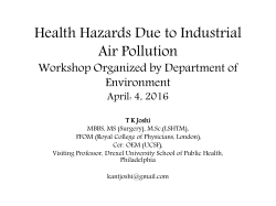 Health Hazards Due to Industrial Air Pollution