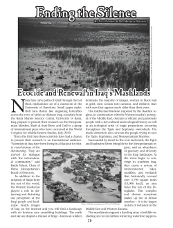 Ecocide and Renewal in Iraq`s Marshlands