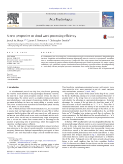 A new perspective on visual word processing efficiency