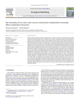 The interplay of sex ratio, male success and density