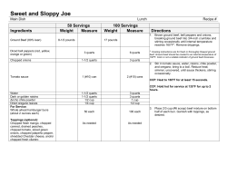 Sweet and Sloppy Joe