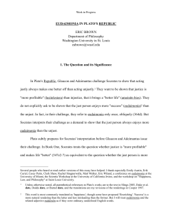 Eudaimonia in Republic - Washington University in St. Louis