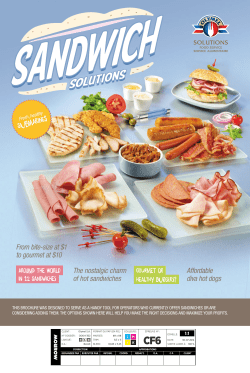 Sandwich Solutions Brochure - Olymel Solutions Service Alimentaire