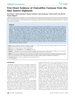 First Direct Evidence of Chalcolithic Footwear from the Near Eastern