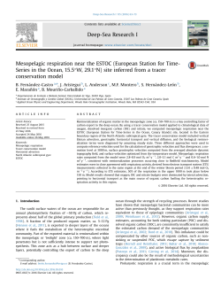 Mesopelagic respiration near the ESTOC (European Station for