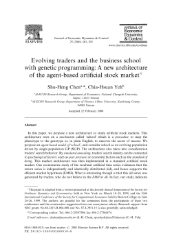 Evolving traders and the business school with genetic
