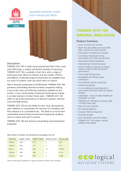 THERMO JUTE 100 NATURAL INSULATION