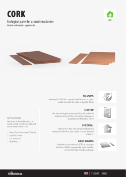 Ecological panel for acoustic insulation