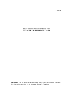 Annex 3 FIRST DRAFT AMENDMENTS TO THE FINANCIAL