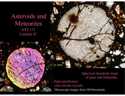 Asteroids and Meteorites