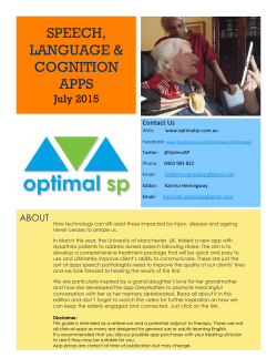 OSP Sentence Apps - Optimal Speech Pathology