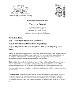 Audition form - 12th Night - Emerald Pig Theatrical Society