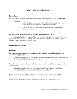 Parentheses Brackets - American University