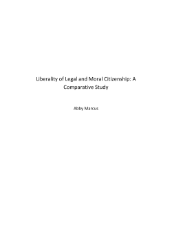 Liberality of Legal and Moral Citizenship: A Comparative Study
