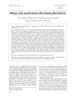 Biology of the smooth muscle cells in human atherosclerosis
