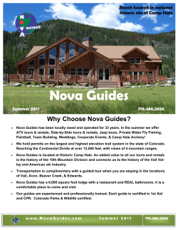 Summer 2017 Activities Guide Nova Guides