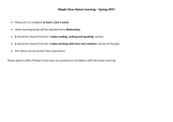 Maple Earth and Space Homework Grid Spring 2017