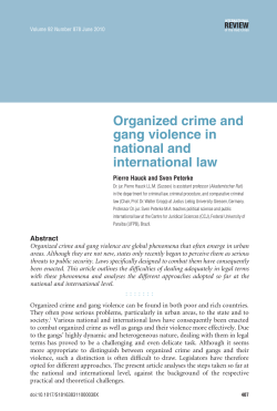 Organized crime and gang violence in national and