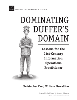 Lessons for the 21st-Century Information Operations Practitioner