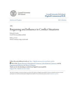 Bargaining and Influence in Conflict Situations