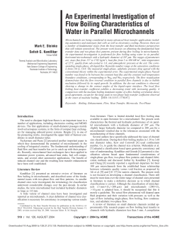 An Experimental Investigation of Flow Boiling Characteristics of