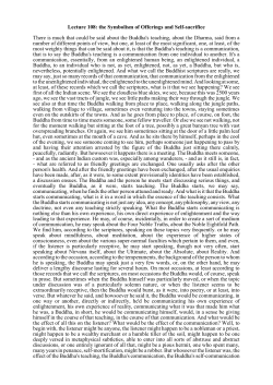 Lecture 108: the Symbolism of Offerings and Self