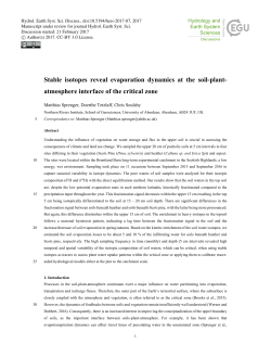 Stable isotopes reveal evaporation dynamics at the soil