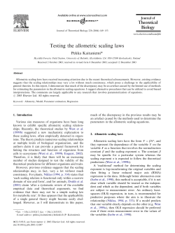 Testing the allometric scaling laws