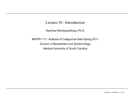 Lecture 1 - Biostatistics