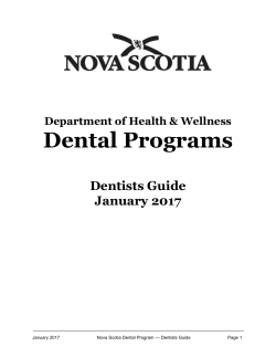 Dental Programs - Government of Nova Scotia