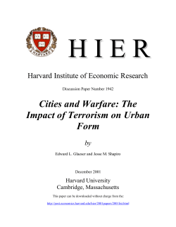 Cities and Warfare: The Impact of Terrorism on