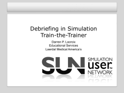 Debriefing in Simulation Train-the-Trainer