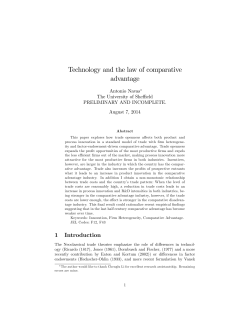 Technology and the law of comparative advantage