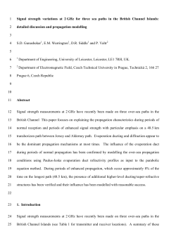 Trans-horizon propagation over the sea at 2 GHz