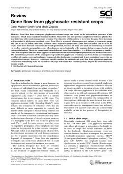 Gene flow from glyphosate-resistant crops