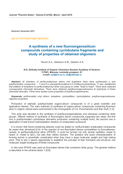 A synthesis of a new fluoroorganosilicon compounds containing