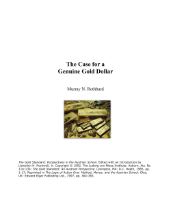 The Case for the Genuine Gold Dollar, by Murray N