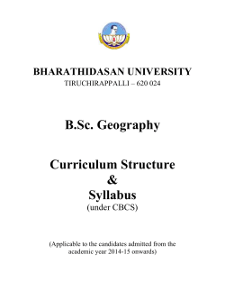 Geography - Bharathidasan University