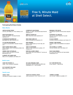 Participating Shell Select Outlets Metro Manila North