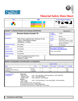 Material Safety Data Sheet