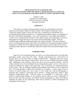 7 ARCHAEOLOGY ON EASTER ISLAND: REMOTE SENSING FOR