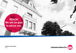 REACH! We will be glad to advise you.
