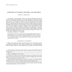 SCRIPTURE AS TALISMAN, SPECIMEN, AND DRAGOMAN edwin