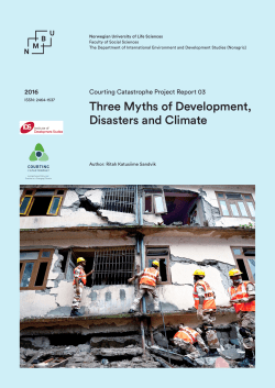 Three Myths of Development, Disasters and Climate