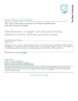 OpenEssayist: a supply and demand learning analytics tool for
