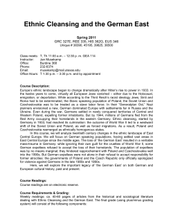 Ethnic Cleansing and the German East